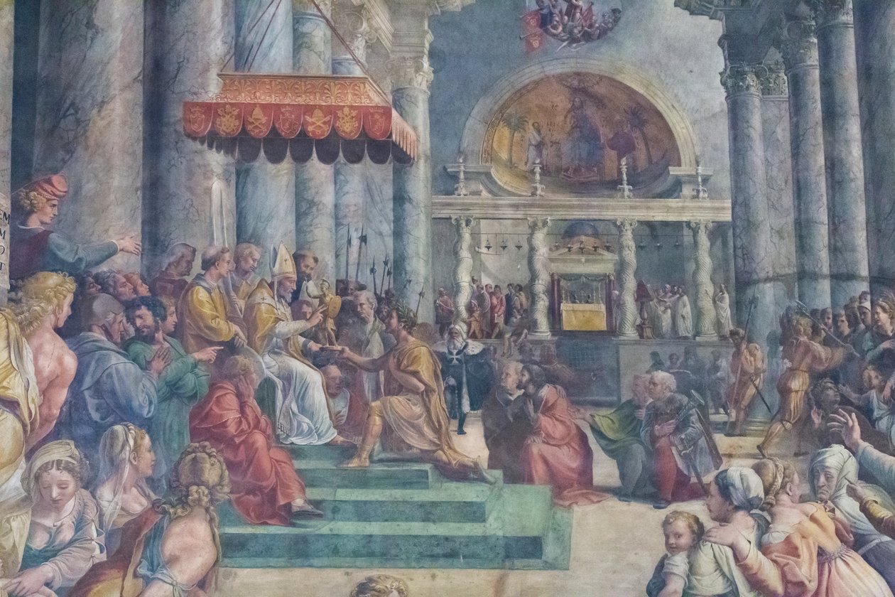 Donasjonen av Roma, detalj av Giulio Romano