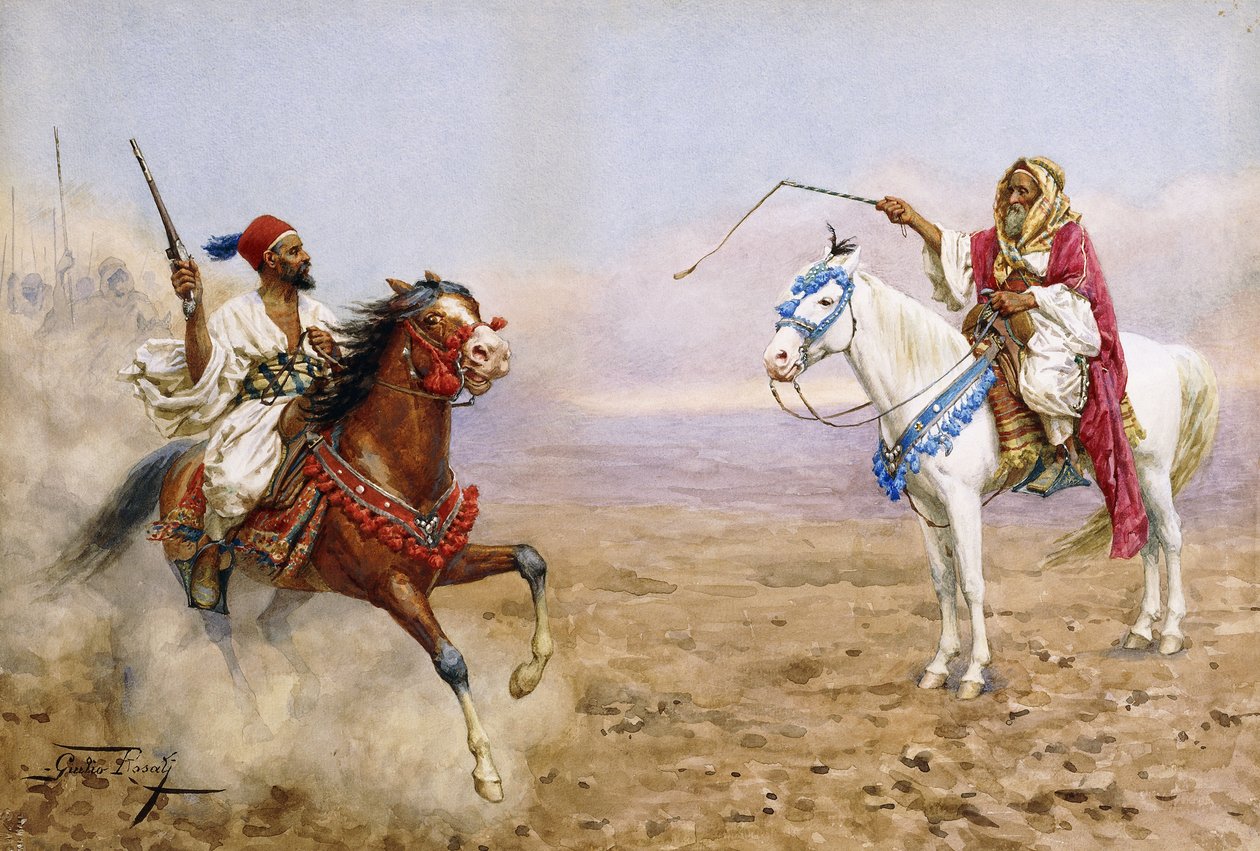 arabiske ryttere, av Giulio Rosati