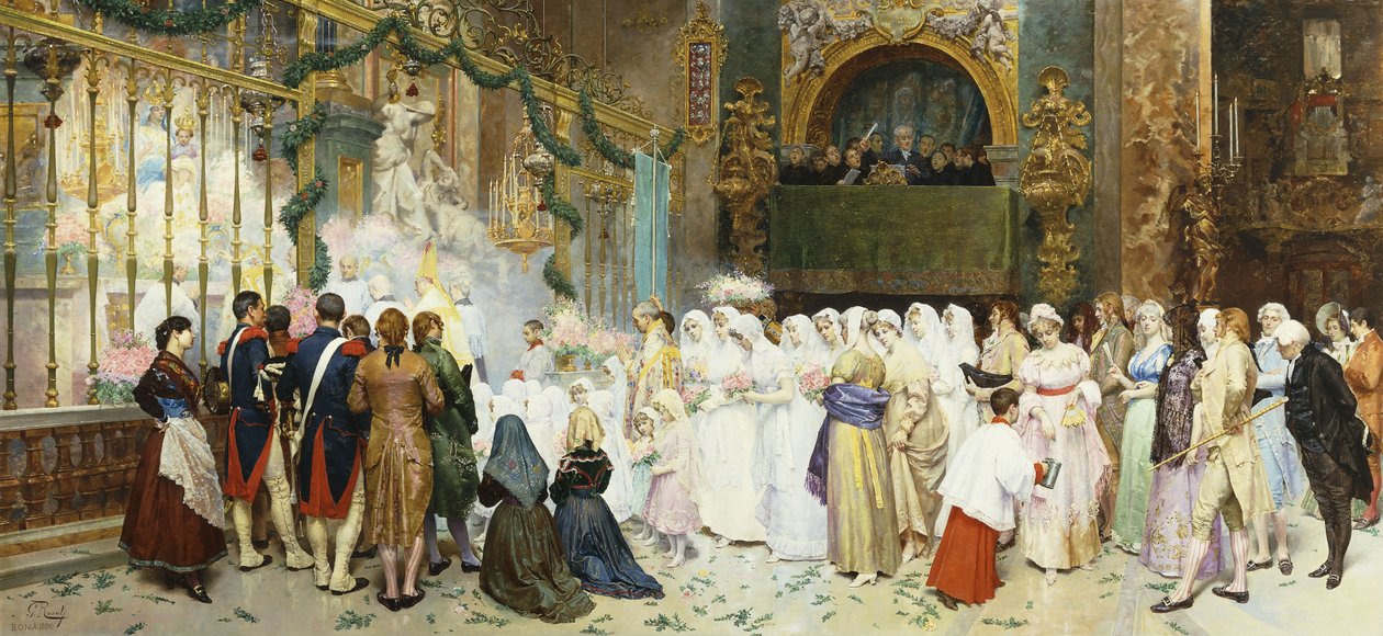 Konfirmasjonsmesse, 1870 av Giulio Rosati