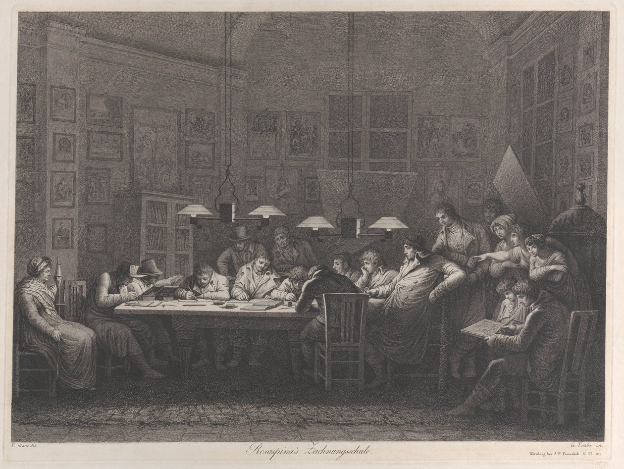 Rosaspinas tegneakademi, 1811. av Giulio Tomba