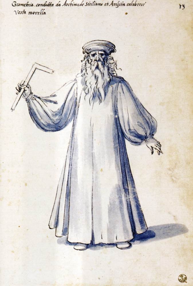 Drakt av den allegoriske figuren Geometri av Giuseppe Arcimboldo