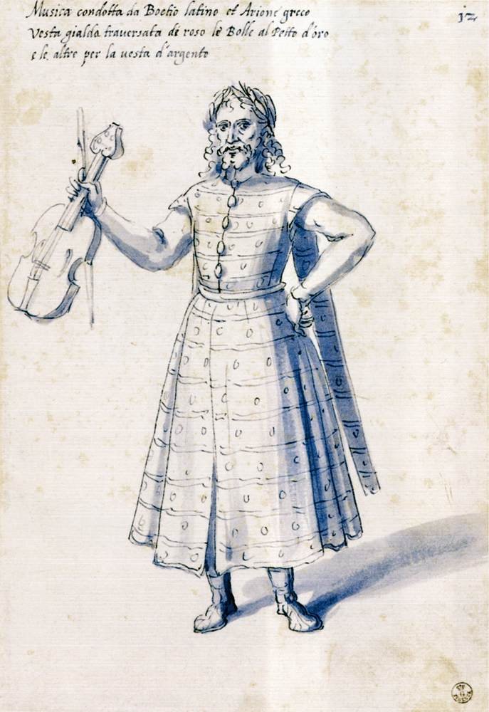 Drakt av den allegoriske figuren Music av Giuseppe Arcimboldo