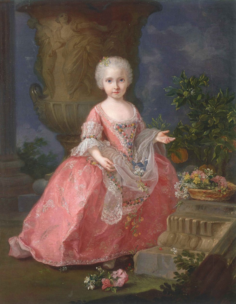 Portrett av Infanta Maria Luisa av Spania (1745-1792) av Giuseppe Bonito