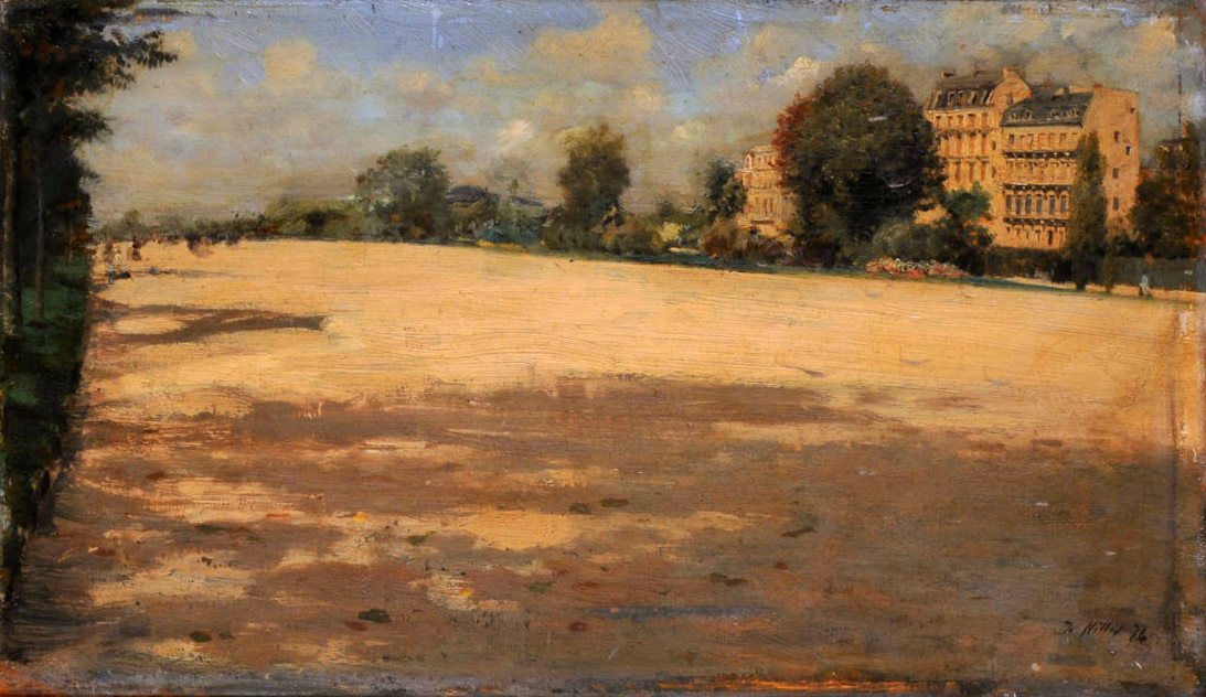 LandskapAvenue du Bois de Boulogne av Giuseppe de Nittis