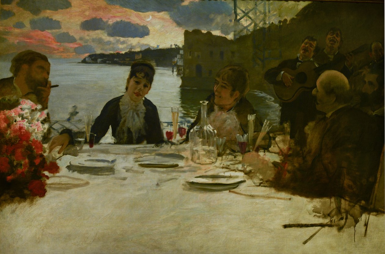 Lunsj i Posillipo av Giuseppe de Nittis