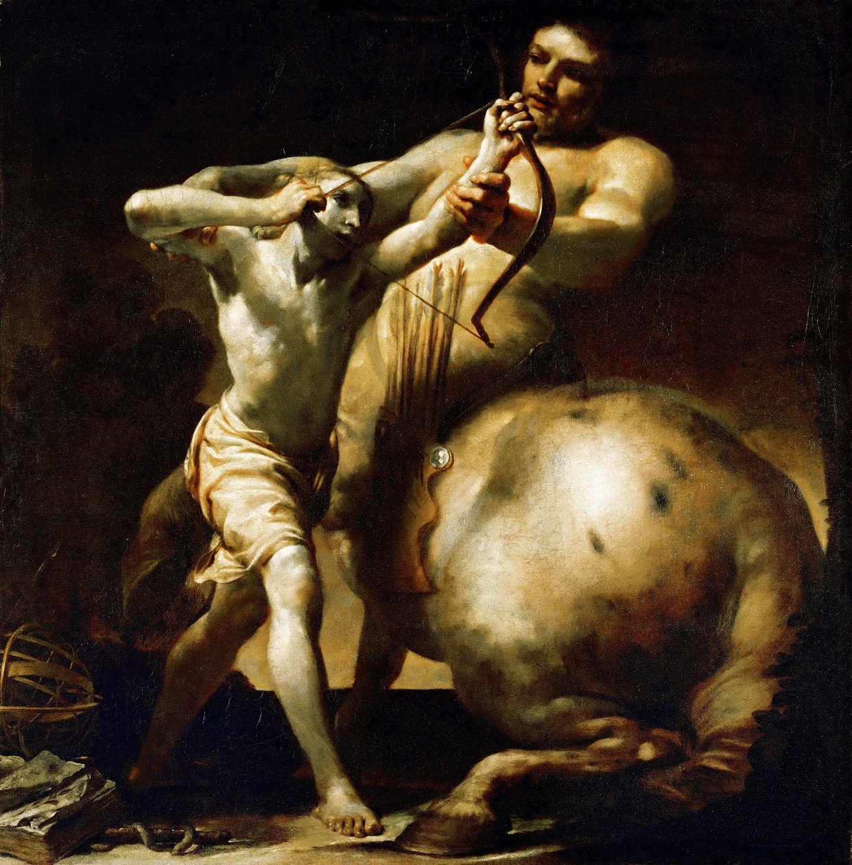 Centaur Chiron og Achilles av Giuseppe Maria Crespi