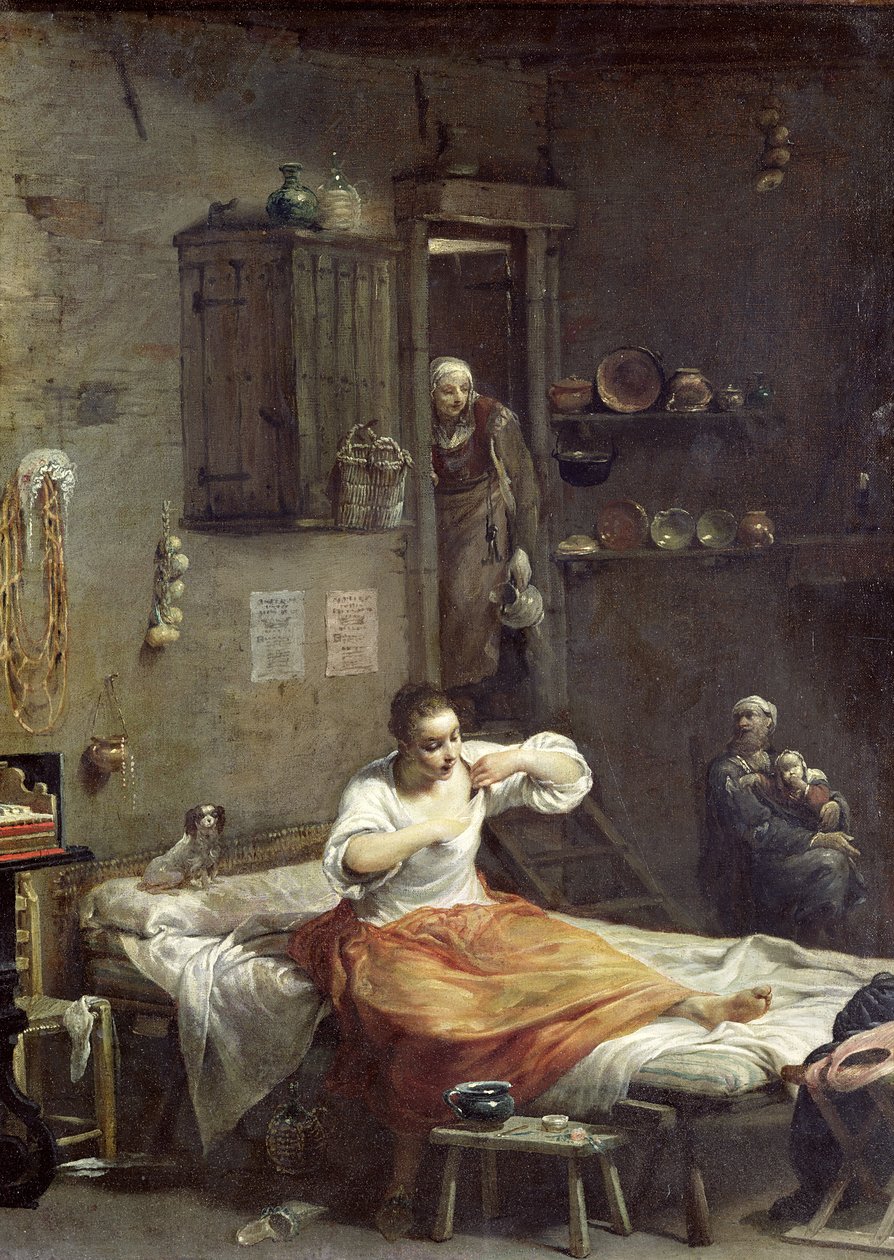 Kvinnen med loppa av Giuseppe Maria Crespi