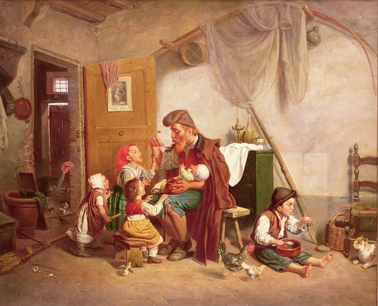 Enkefamilien, 1800-tallet av Giuseppe Mazzolini