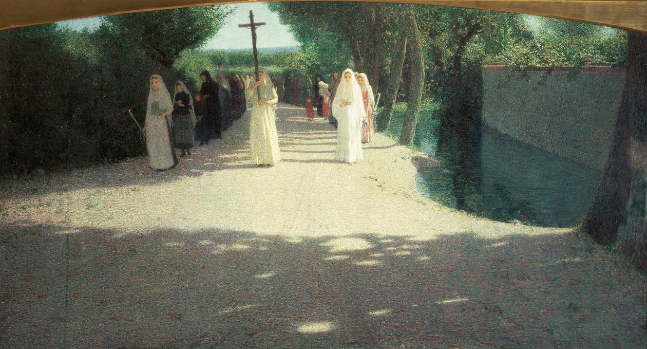 Prosesjonen, 1892-95 av Giuseppe Pellizza da Volpedo
