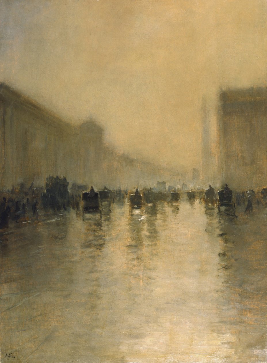 Tåkedag i London av Giuseppe de Nittis