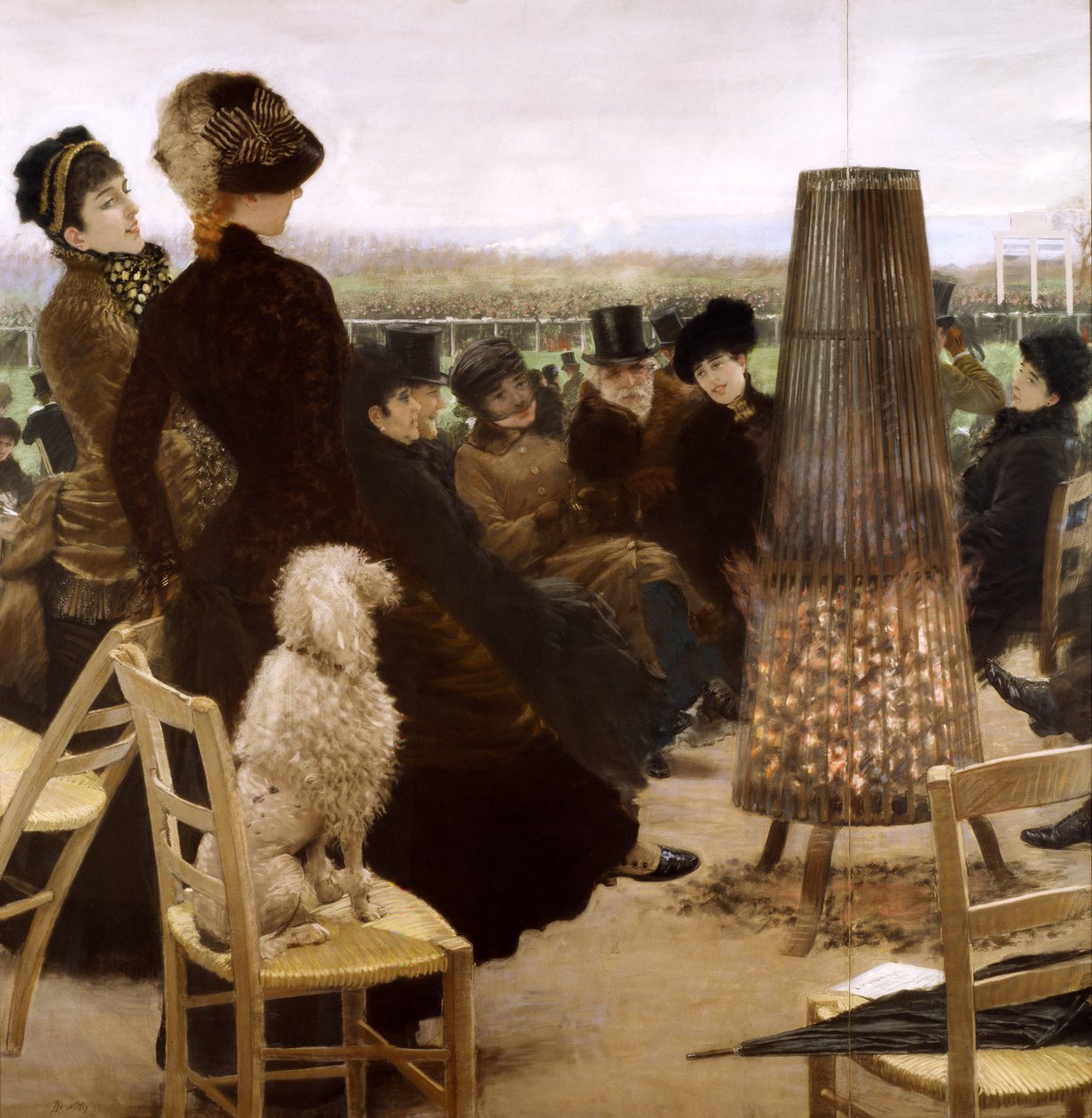 Veddeløpsbane ved Bois de Boulogne (pastell på papir) av Giuseppe de Nittis