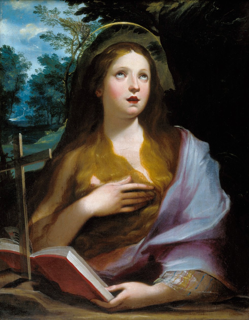 Anklagende Magdalen. Maleri av maleri av Giuseppe Cesari kjent som Il Cavaliere d