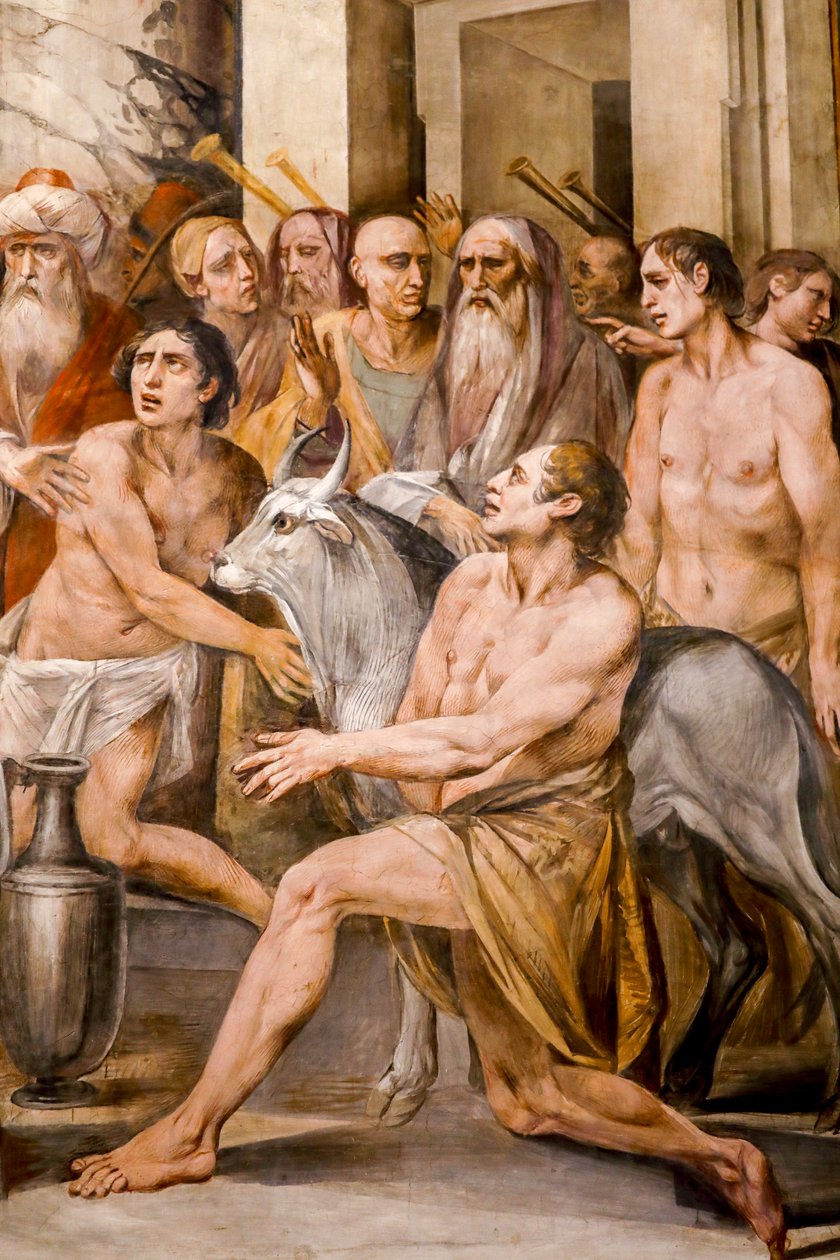 Numa Pompilius innfører vestalskulten (detalj) av Giuseppe Cesari