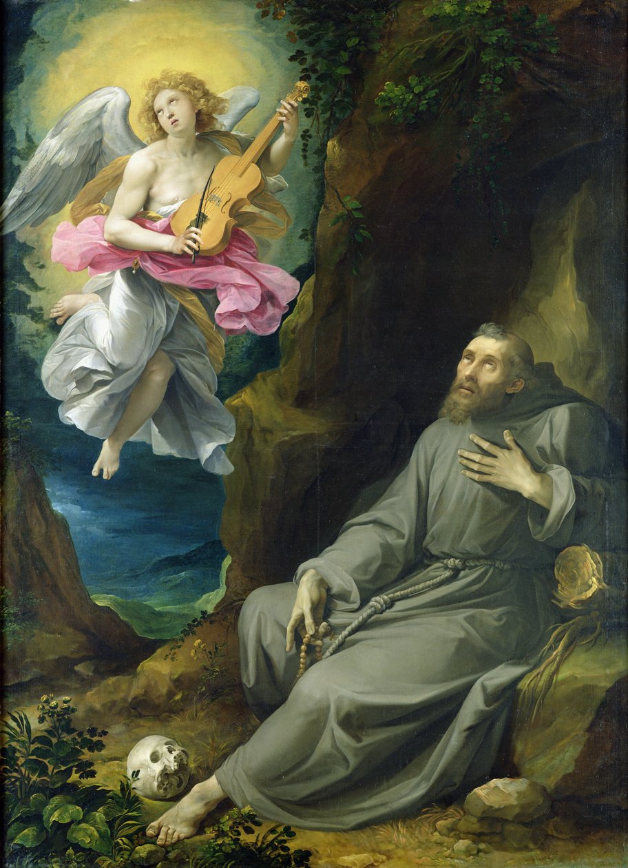 Ekstasen til St. Frans av Assisi, ca. 1593 (olje på lerret) av Giuseppe Cesari