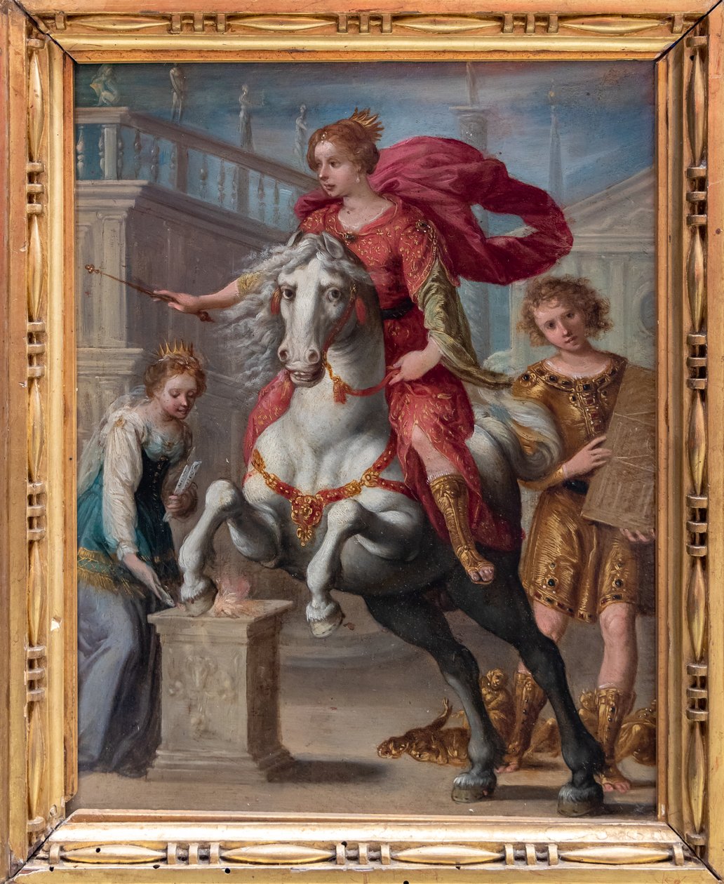 Munificence (eller religion) av follower of Giuseppe Cesari