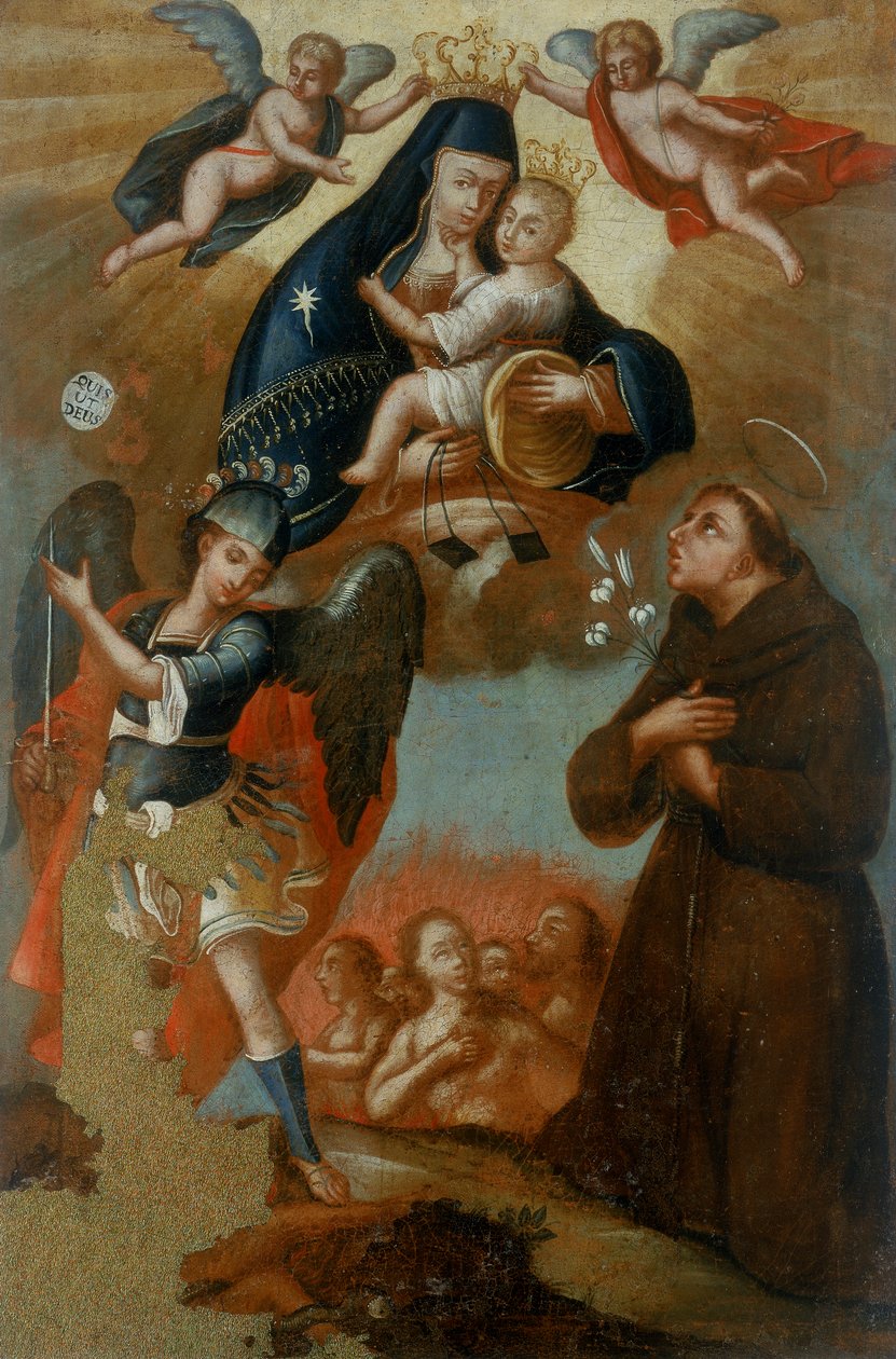 Madonna av Konstantinopel og hellige av Giuseppe (attr.to) Grimaldi