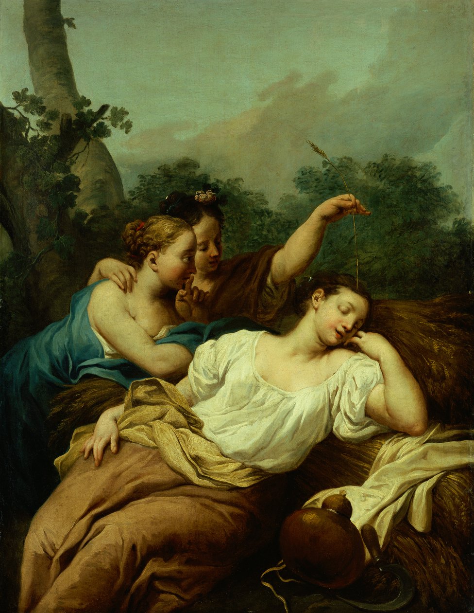 De fire årstider (olje på lerret) av Giuseppe (circle of) Angeli