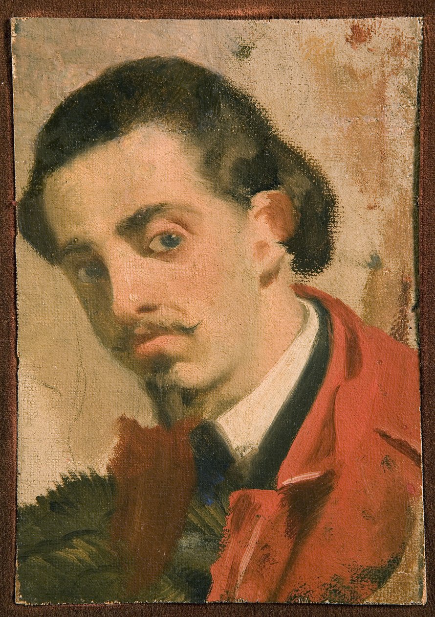 Portrett av en mann, del av en triptyk, 1860-68 av Giuseppe Abbati