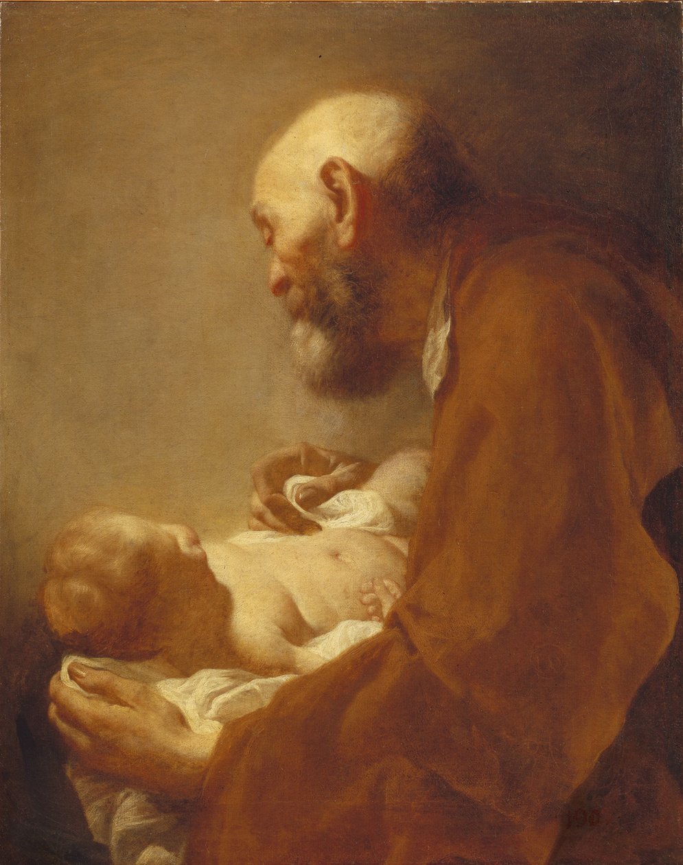 Sankt Simon med Kristusbarnet, 1700-tallet. av Giuseppe Angeli