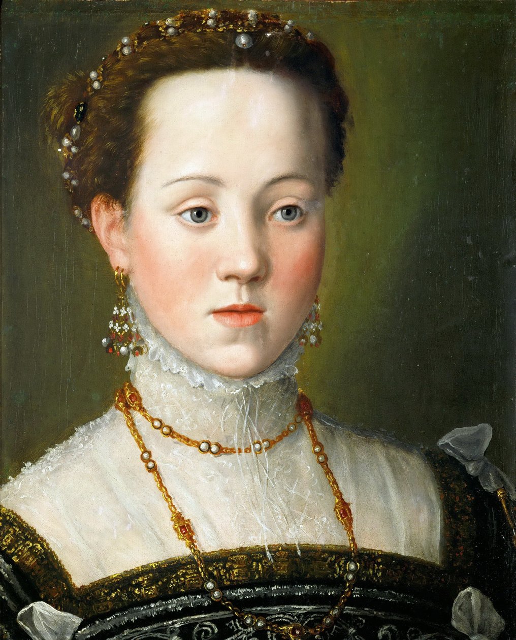 Erkehertuginne Anna av Østerrike 1549-1580, dronning av Spania, ca 1563 av Giuseppe Arcimboldo