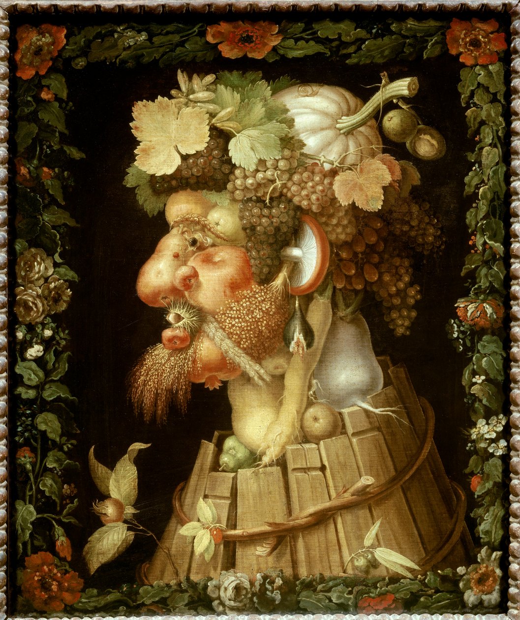 Høstmaleri av Giuseppe Arcimboldo (1527-1593) Søn fra 1500-tallet. 0,76x0,63 m - Høst. Maleri av Giuseppe Arcimboldo (1527-1593) av Giuseppe Arcimboldo