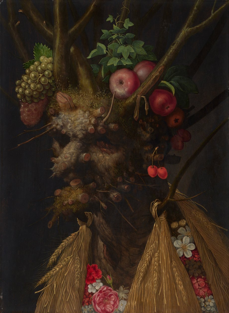 Fire årstider i ett hode av Giuseppe Arcimboldo