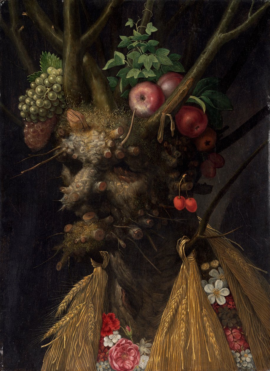 Four Seasons in the One Head, ca. 1590 (olje på panel) av Giuseppe Arcimboldo