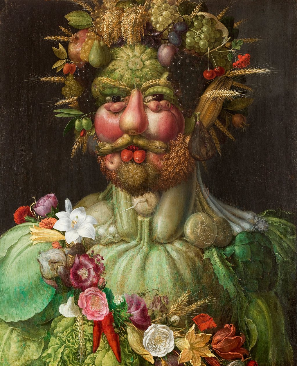 Italiensk: L#39;imperatore Rodolfo II i veste di Vertumno. Rudolf II av Habsurg som Vertumnus av Giuseppe Arcimboldo