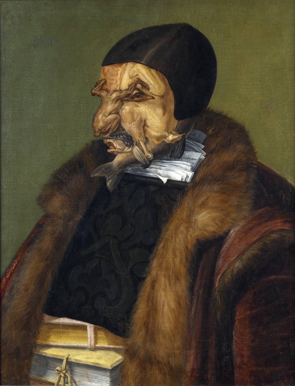 "" Le Juriste "" Peinture de Giuseppe Arcimboldi (Arcimboldo) (1527-1593) 1566 Mål 64x51 cm, Nationalmuseum, Stockholm av Giuseppe Arcimboldo