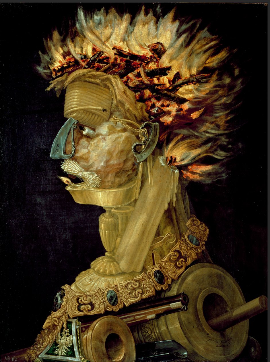 Ildmaleriet av Giuseppe Arcimboldi (Arcimboldo) (1527-1593) 1566 Mål 66,5x51 cm Wien, Kunsthistorisches Museum av Giuseppe Arcimboldo