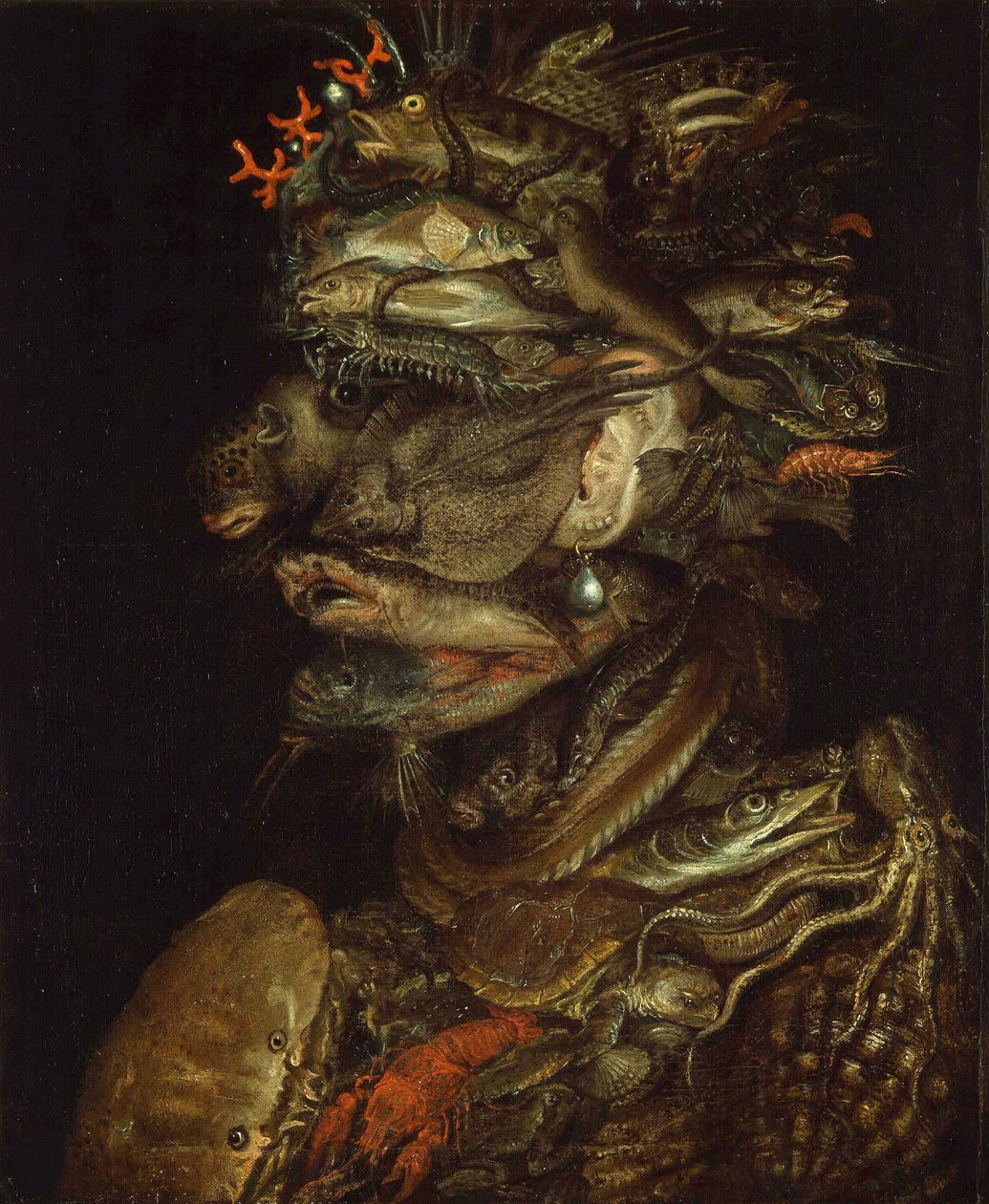Allegory of water, ca 1566. av Giuseppe Arcimboldo Circle of .
