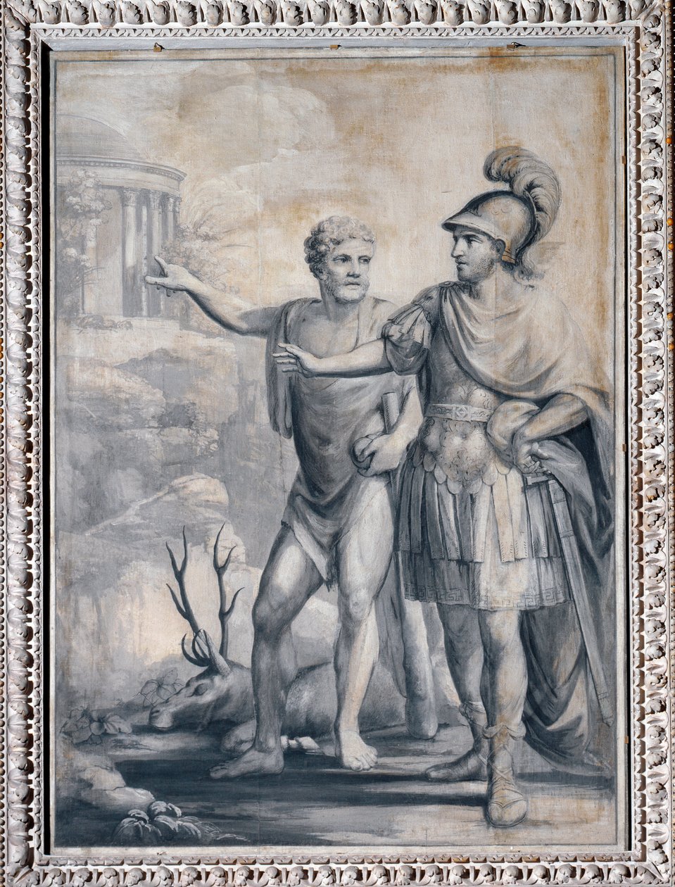 Dyd viser for helten herlighetens tempel (monokrom tegning av Giuseppe Bacigalupo