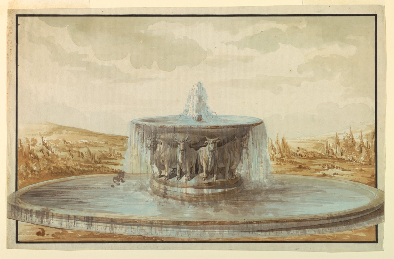 Design for en fontene av Giuseppe Barberi