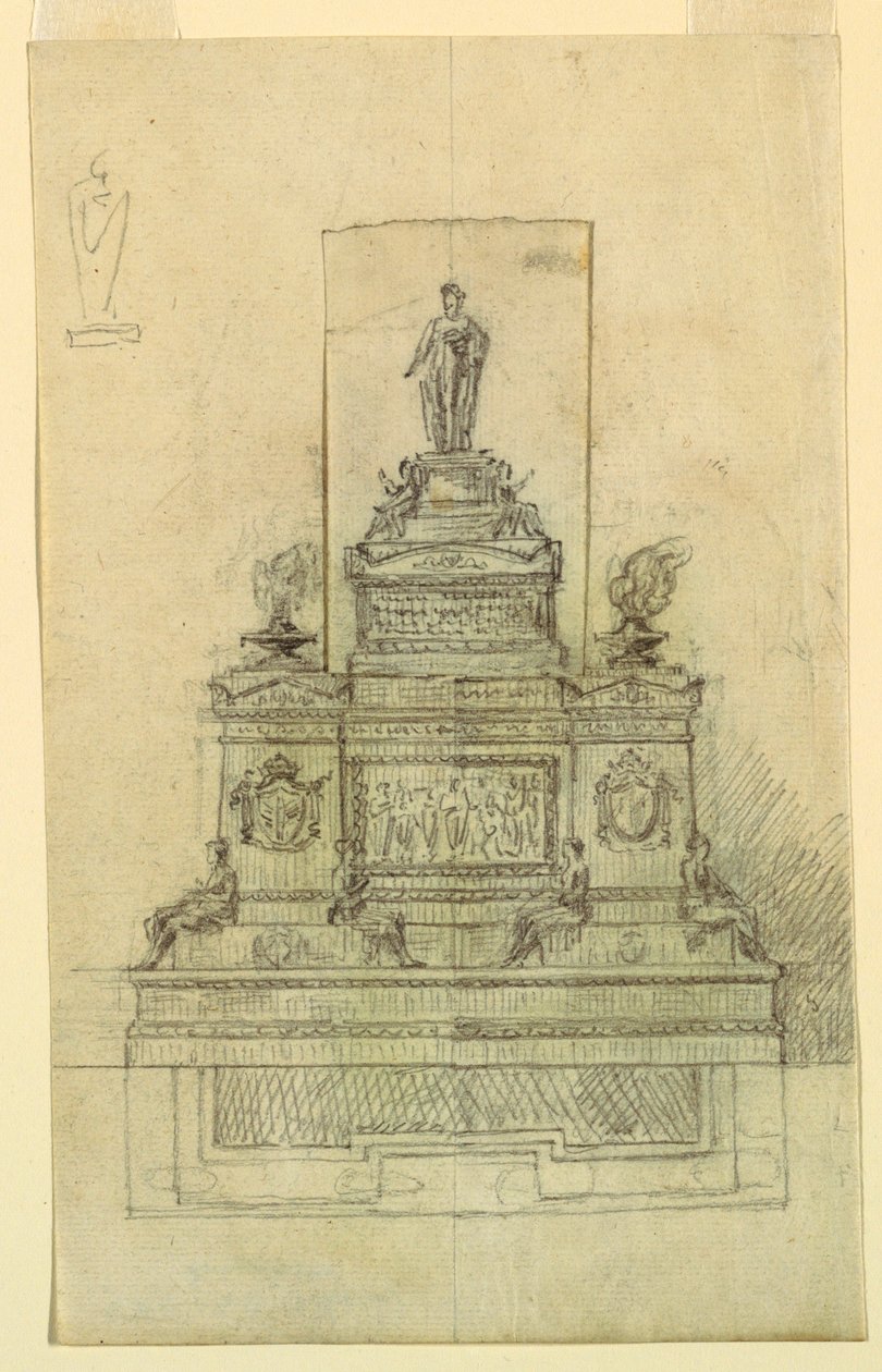 Design for et monument av Giuseppe Barberi