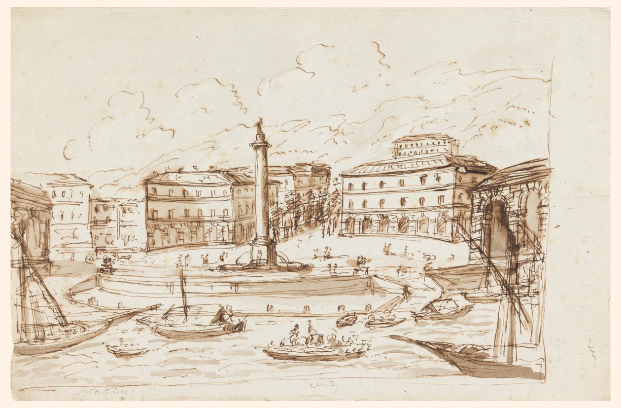 Havnen i Ajaccio, Korsika av Giuseppe Barberi