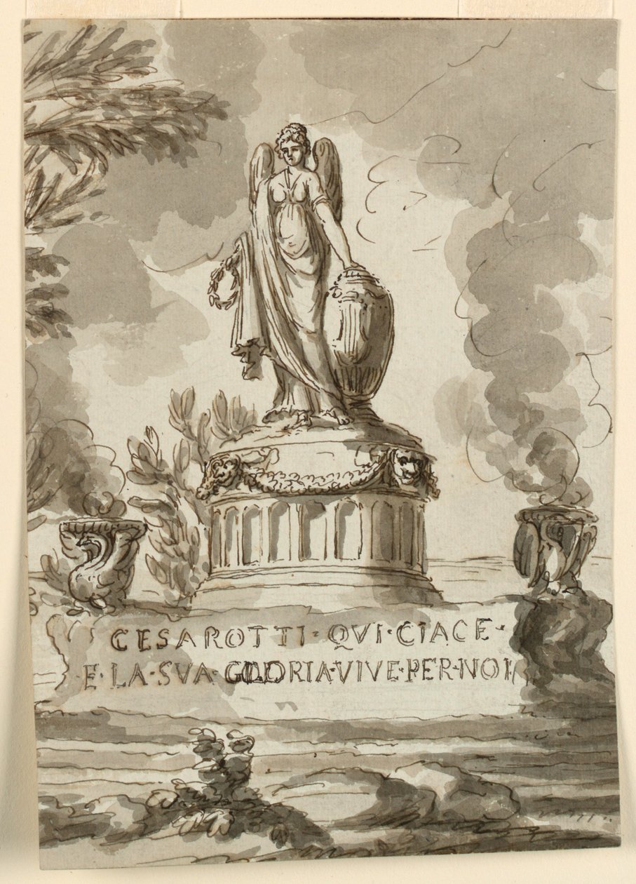 Gravmonument for Melchiore Cesarotti, professor i Padua av Giuseppe Barberi