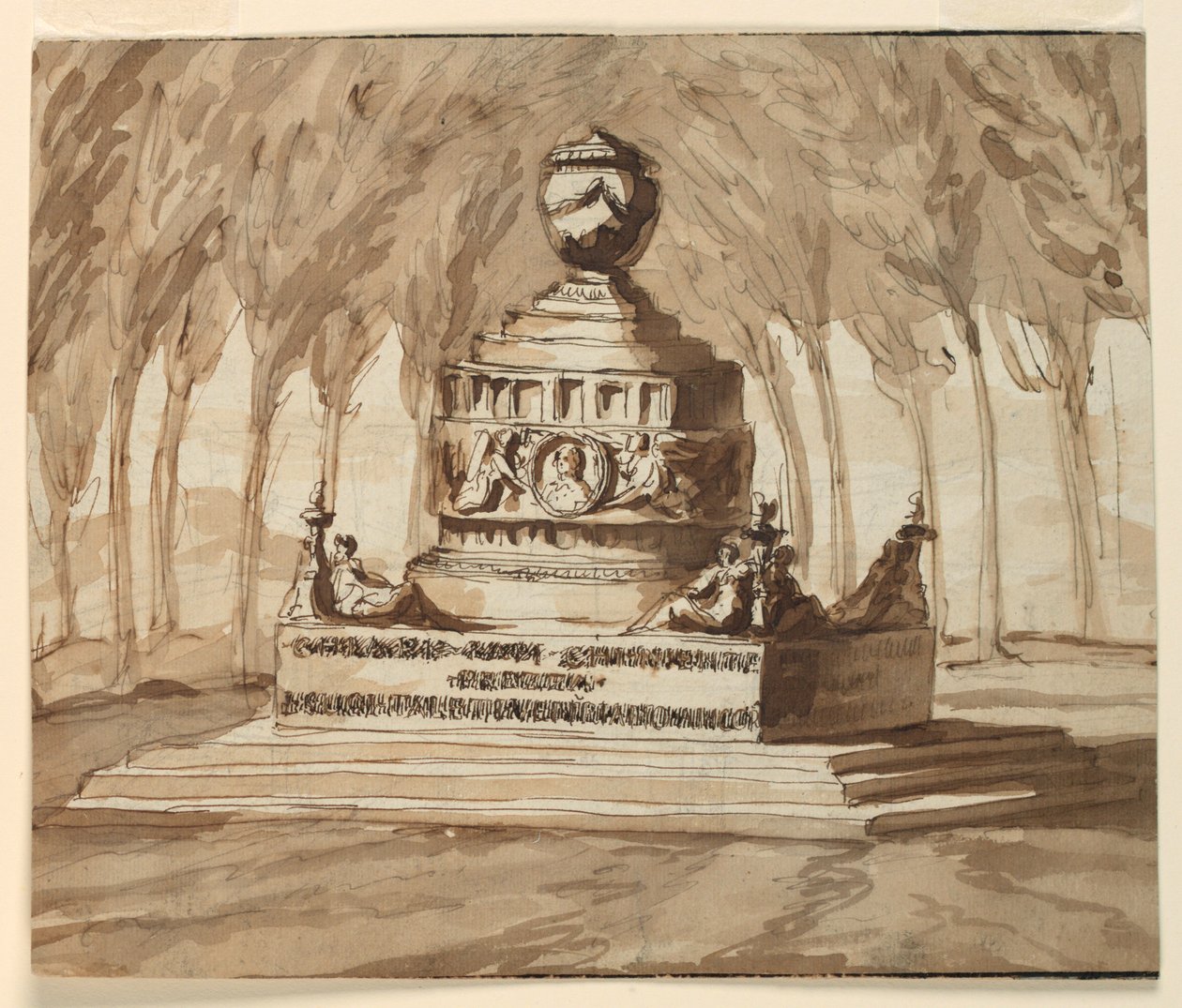 Gravmonument for poeten Pietro Chiari av Giuseppe Barberi