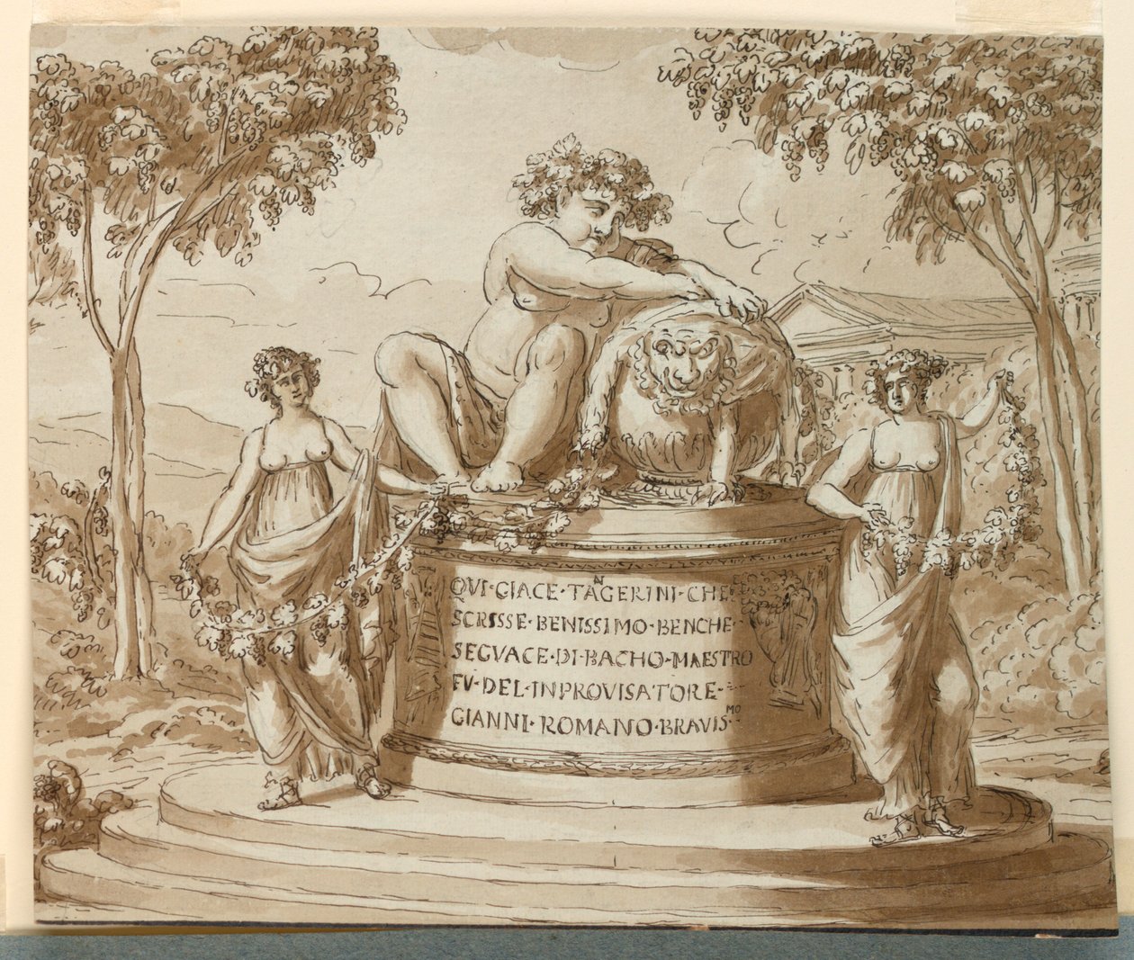 Gravmonument for poeten Tagerini av Giuseppe Barberi