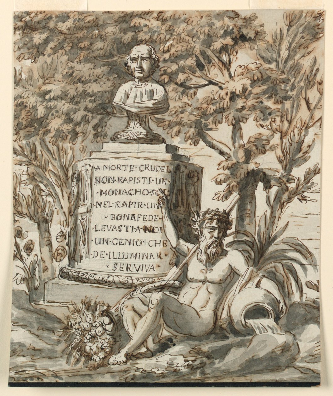 Gravmonument for munken Bonafede av Giuseppe Barberi