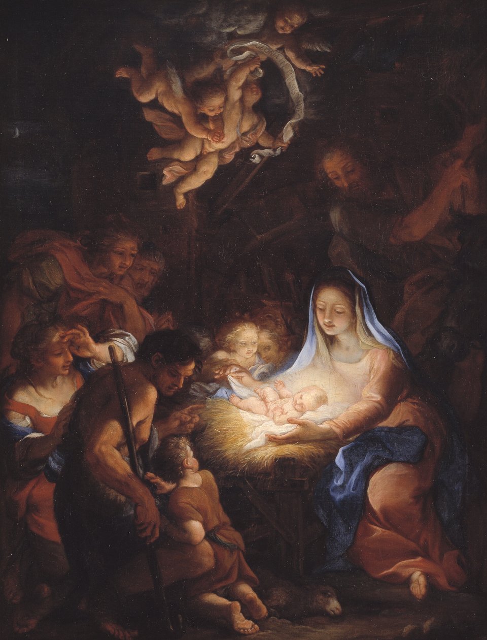 Hyrdenes tilbedelse av Giuseppe Bartolomeo Chiari