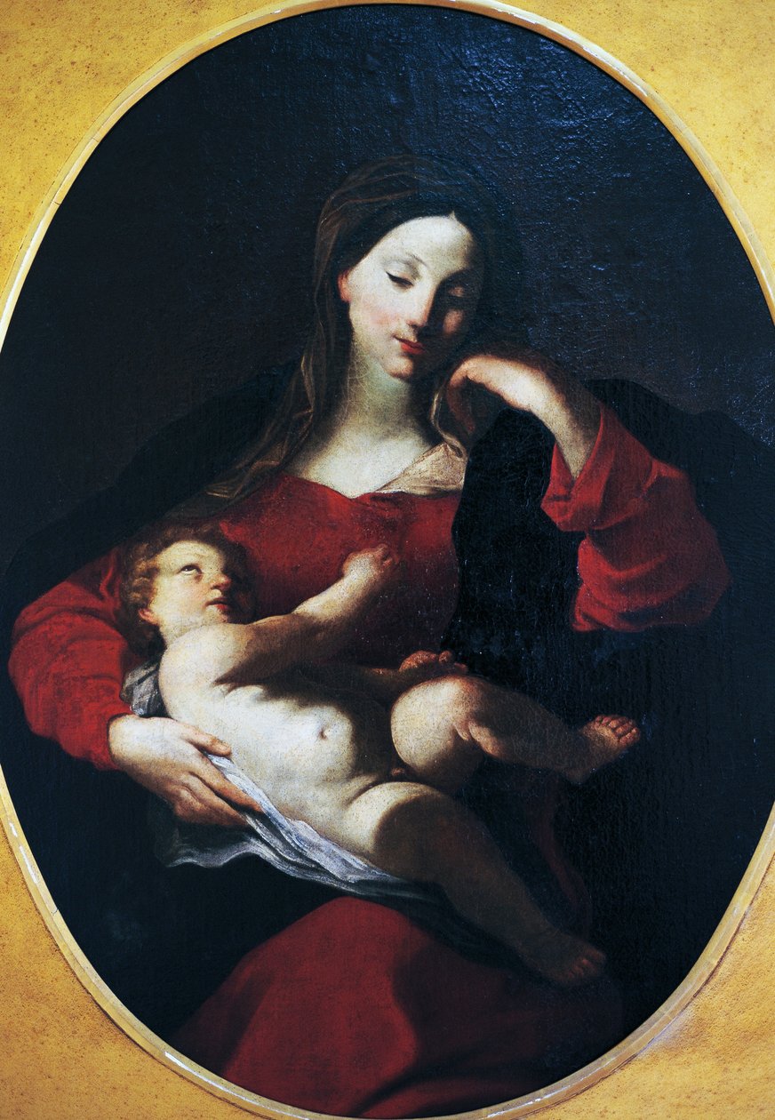 Madonna med barn, av Giuseppe Bazzani (1690-1769) av Giuseppe Bazzani