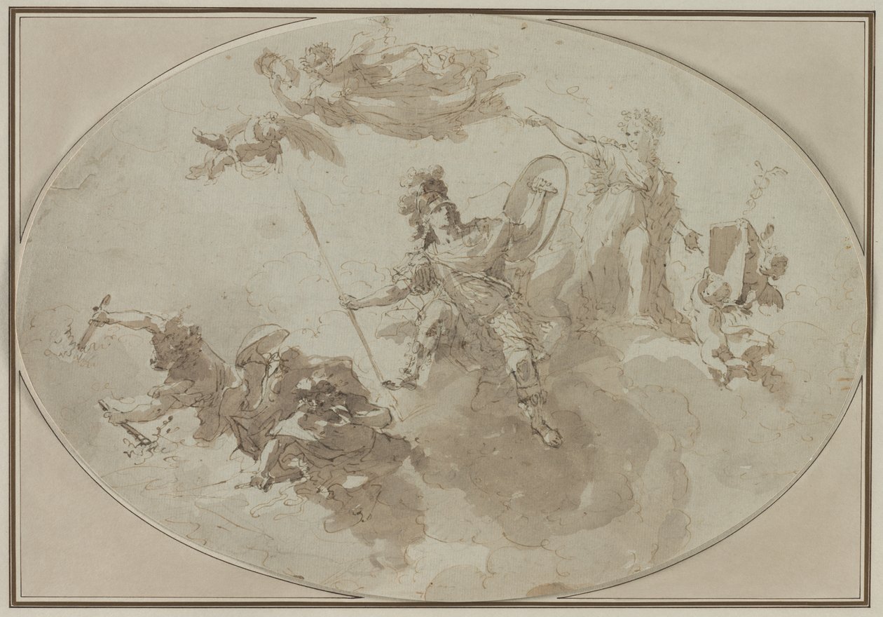 Takstudie: Allegory of Peace and War, ca. 1800 . av Giuseppe Bernardino Bison