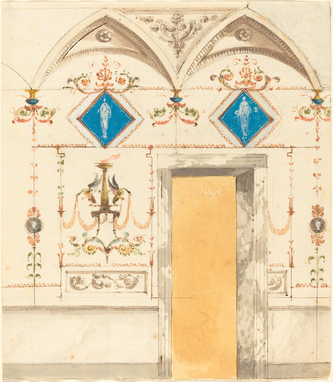 Pompeiisk veggdekorasjon av Giuseppe Bernardino Bison