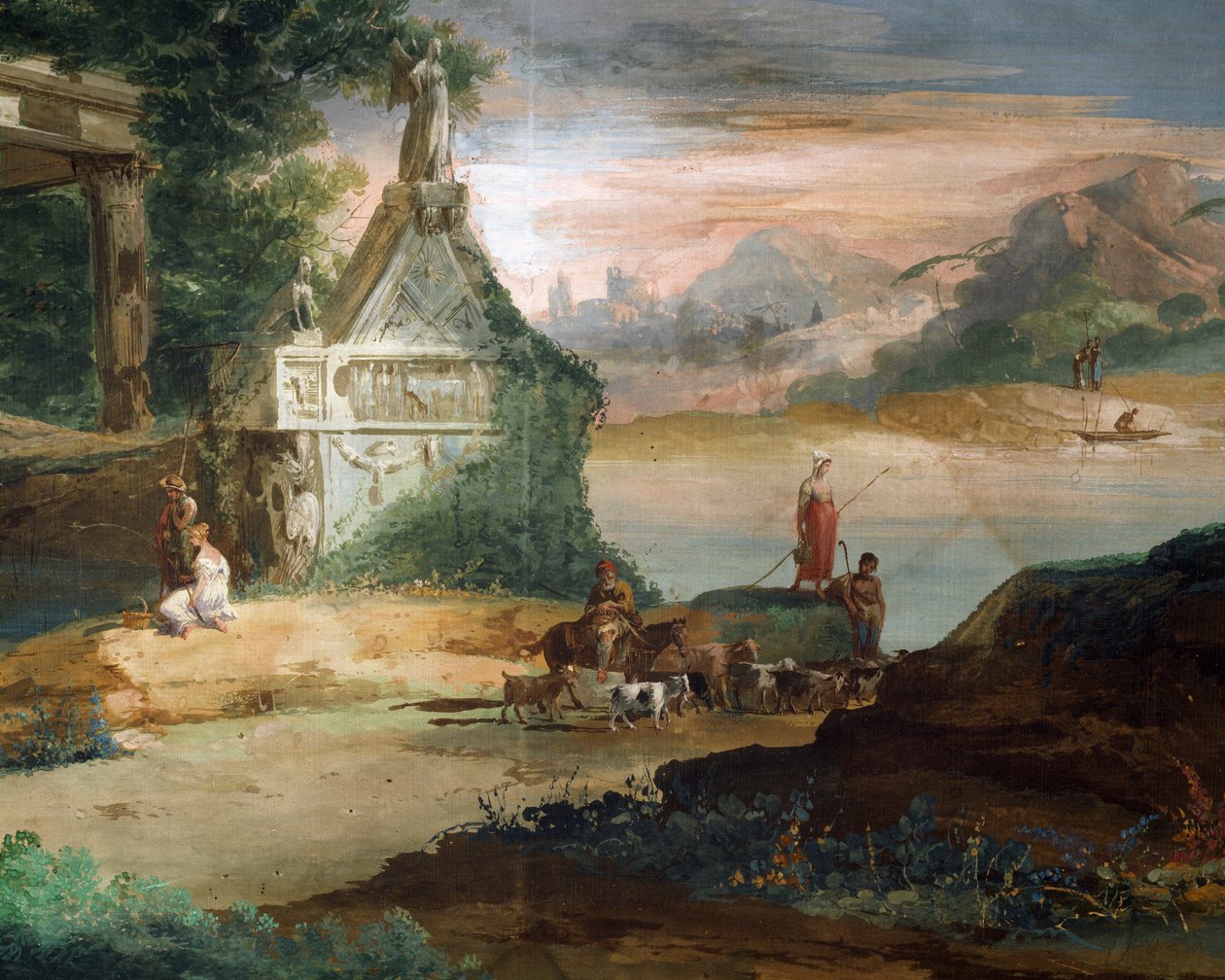 Hyrder i imaginært landskap, av Giuseppe Bernardino Bison (1762-1844) av Giuseppe Bernardino Bison