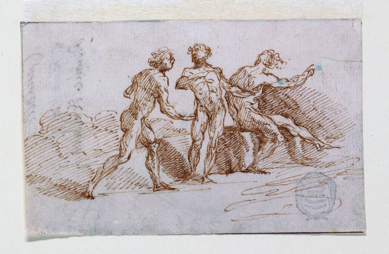 Tre nakne menn av Giuseppe Bernardino Bison