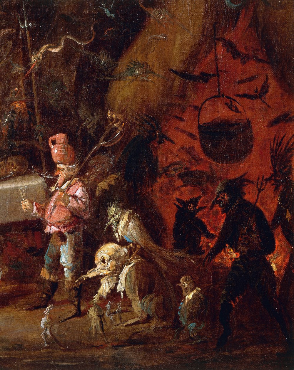 Witches meet, av Giuseppe Bernardino Bison (1762-1844), olje på lerret, detalj, Italia av Giuseppe Bernardino Bison