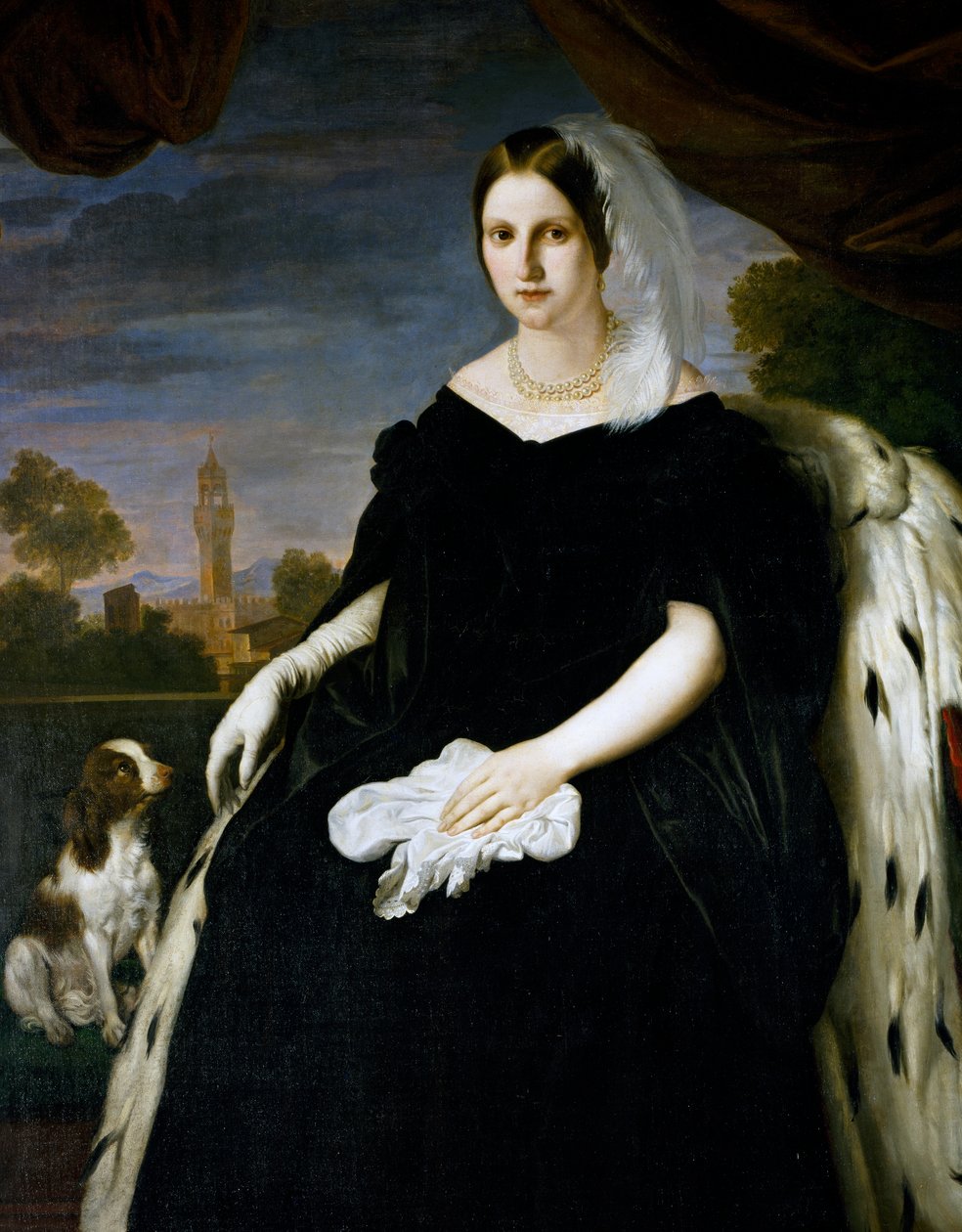Portrett av prinsesse Maria Antonia av de to Siciliene (Palermo av Giuseppe Bezzuoli