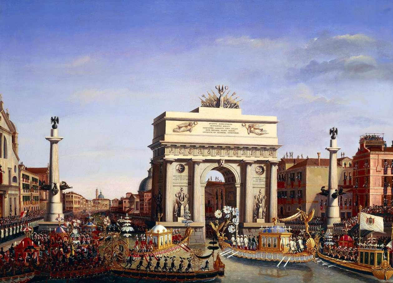 Napoleon Bonapartes inntog i Venezia 29. november av Giuseppe Borsato