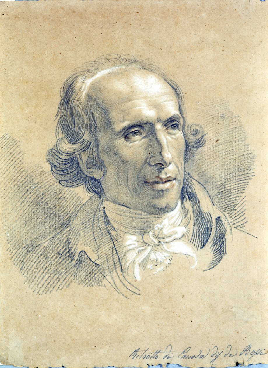 Portrett av Canova (1757 - 1822) av Bossi. av Giuseppe Bossi