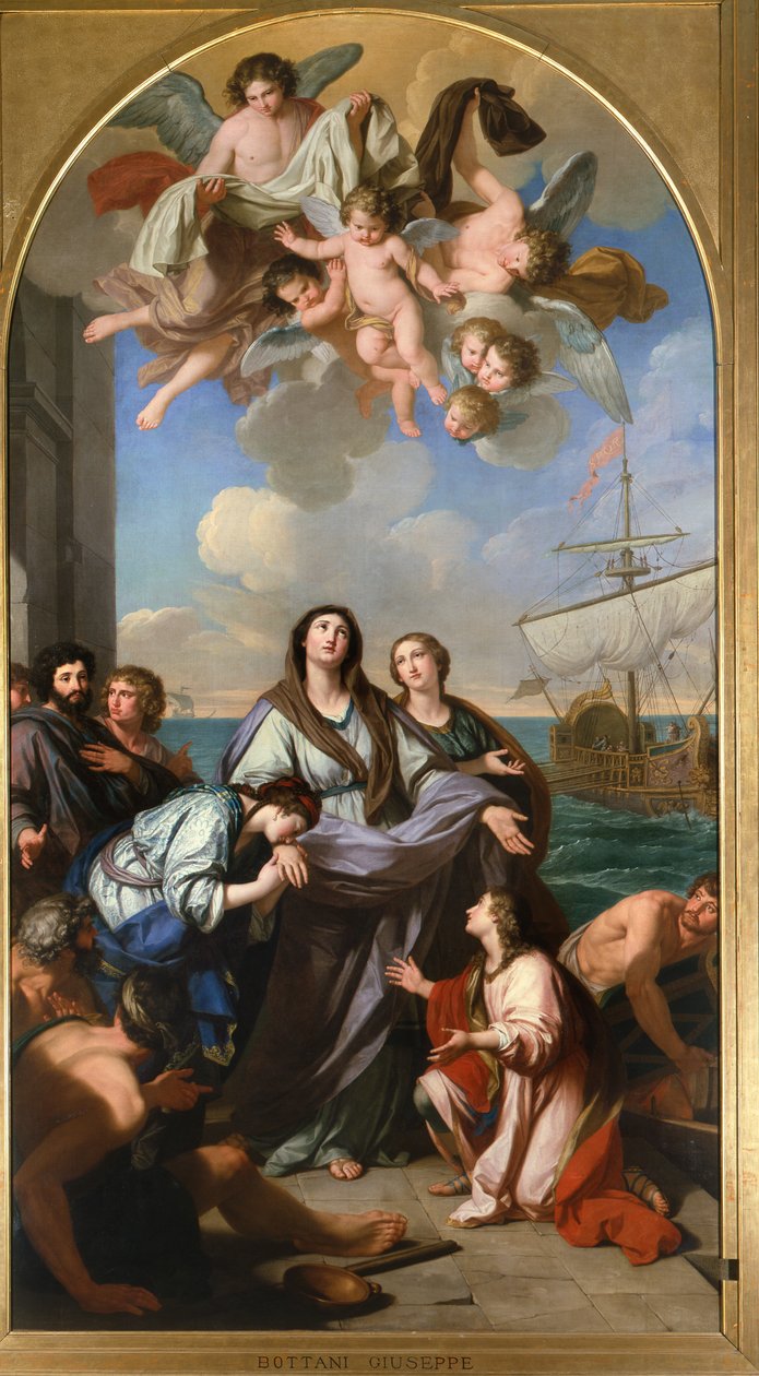 St. Paula av Roma drar til Det hellige land av Giuseppe Bottani
